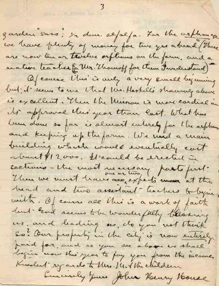 House to Metcalf 14.05.1903 3